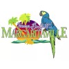 Margaritaville Jimmy Buffetts Vinyl Sticker Decal 18" (full color)
