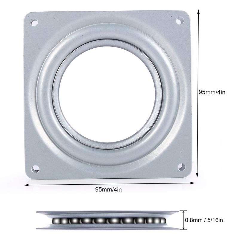 4" Square Rotating Swivel Plate Lazy Susan Turntable Revolving Bearing