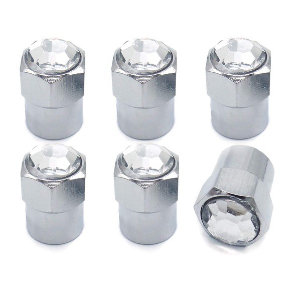 Sparkle Rider Crystal Clear White Diamond Bling Tire Valve Stem
