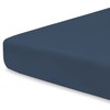 Pizuna 100% Cotton Fitted Travel Sheet Dark Blue, 400 Thread
