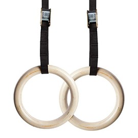 NEXPro Wood Gymnastic Ring Olympic Strength Training Gym Rings Wooden