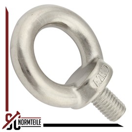 Ring Bolts (Cast and Polished) – M12 – Pack of 4 – Similar to DIN 580 – Made of Stainless Steel A2 V2A – Eye Bolts – Ring Bolts – SC580 | SC-Normteile®