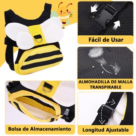 Arnés de seguridad Anti Perdida para niños,2.5m Muñequera de Seguridad 3 en 1,Cómoda Correa Antirrobo Ajustable con Cierre de Seguridad y Mochila con Correa para Ninos pequeños