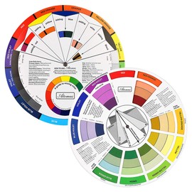 Pocket Color Wheel, Paint Mixing Learning Guide Art Class Teaching Tool for Makeup Blending Board Chart Color Mixed Guide Mix Colors