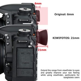 Kiwifotos Eyecup Eyepiece for Nikon D750 D610 D600 D7500 D3500 D7200 D7100 D7000 D5200 D5100 D5000 D3400 D3300 D3200 D3100 Replaces Nikon DK-2 replaces 0 DK-21 DK-23 DK-24 DK-25 DK-28 Viewfinder