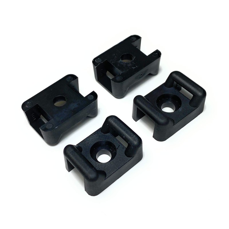 Nylon Cable Tie Base Bracket Screw Mount Black 50 4.8mm