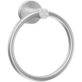 WOOPHEN - Anillo de toalla de mano, de acero inoxidable grueso, soporte de toalla redondo moderno, montado en la pared para baño, cocina (níquel cepillado)