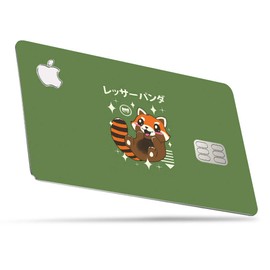 MightySkins Skin for Apple Card - Red Panda Kawaii | Protective, Durable, and Unique Vinyl Decal wrap Cover | Easy to Apply, Remove, and Change Styles | Made in The USA
