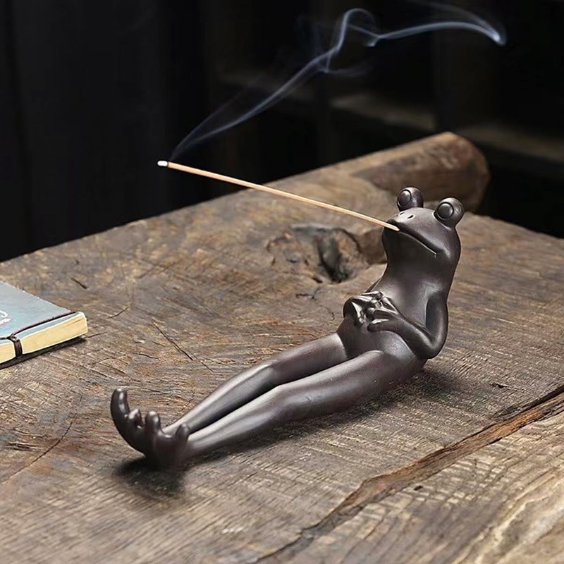 Incense Stick Holder Frog Ceramic Incense Holder Meditation Accessories Yoga