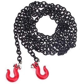 EONANT Metal Pendant Chain and Winch Hook with Towing Hitch RC Crawler Truck Accessory for 1/10 RC Car Model TRX-4 Axial SCX10 90046 (Black)