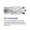 3/8 Inch High Flow Air Hose Fittings Set Includes 3