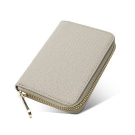 Riolne Coin Case, Men's Coin Purse, Mini Wallet with Card Slots, Compact Men's Wallet (Beige)