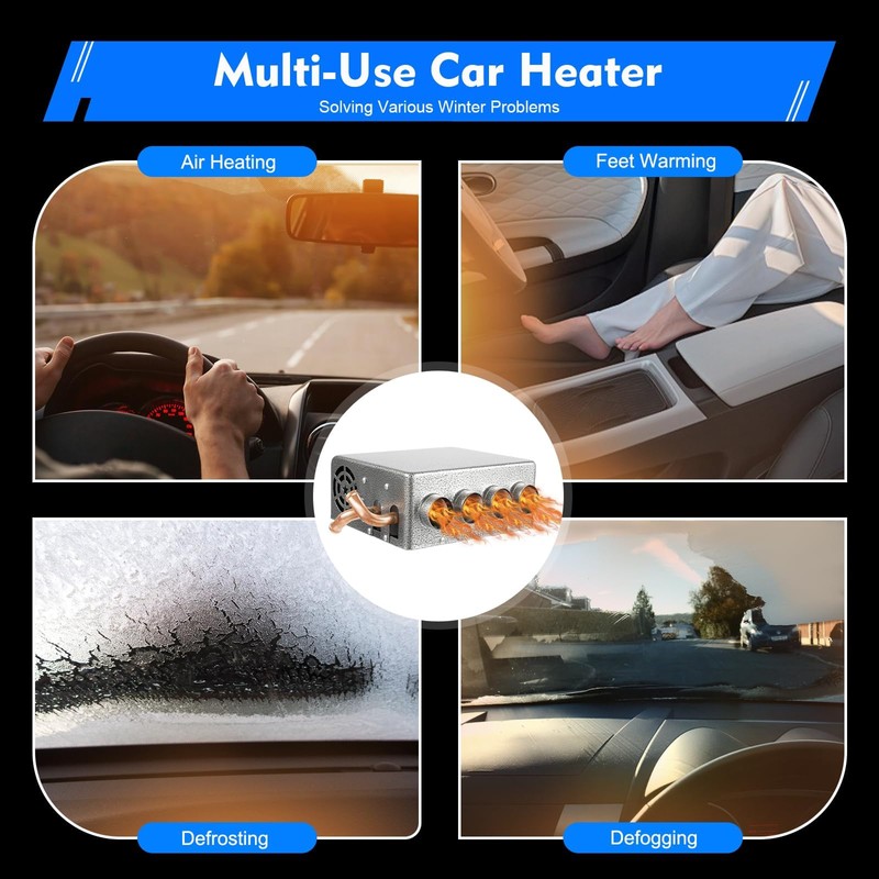 DOONARCES 12V Universal Under Dash Heater Kit for Car Truck