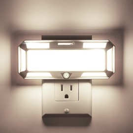 L LOHAS LED Bright Night Lights Plug into Wall, 0-250LM LED Night Light, Dusk to Dawn Sensor, 2W Dimmable Night Light, Daylight 5000K for Bathroom, Adults, Hallway, Bedroom, Stairway