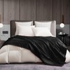 YASMENG Satin Blanket 150 x 200 cm Black Satin Sofa