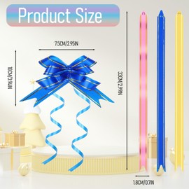 100 PCS Pull Bows Decorations, Festival Gift Boxes Packing Decoration, 33CM/2.99IN Gift Pull Bows for Valentines Day Christmas Wedding Party Birthday Holiday Presents Bags (10 Colors)