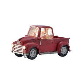 Regency International 11" LED Battery Operated Santa in Truck Water Globe - Santa in Truck Snow Globe Holiday Decor