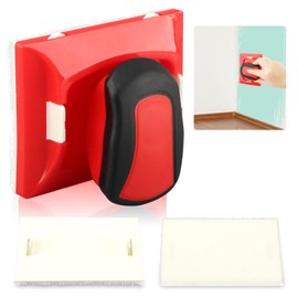 Paint Edger Trimmer with 2 Replacement Pads, Edge Painting Tool for Walls, Ceilings and Corners, Paint & Trim Tool, Pain t Pad Applicator, Pain t Edger for Wall & Ceiling Trim(Color:red)