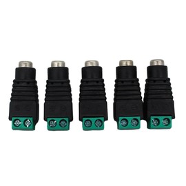 GOSONO Male Female DC Power Plug Connector 2.5 x 5.5/2.1x5.5 (Screw Fastening Type) Needn't Welding DC Plug Adapter,10pcs/Set (Female Plug Connector 2.5x5.5mm)