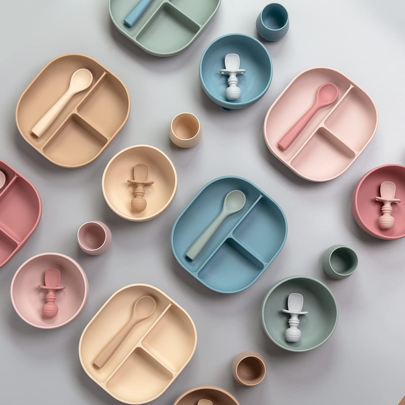 SAMiGO Silicone Baby Spoons Self Feeding 6+ Months - Infant