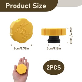 2 Pcs Radiator Expansion Water Tank Cap, Coolant Cap Compatible with Opel Vauxhall Corsa D Astra H Vectra C Zafira B Signum, Saab 9-3 OEM 1304677, 9202799, 60698806 Durable Coolant Reservoir Cap