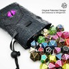Haxtec Dragon Eye Dice Bag Drawstring Leather DND Dice Bag