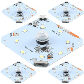 JESSINIE 5pcs YX-469 Mini LED Night Light PIR Human Motion Sensor, Infrared IR Detector for Body Movement,with Switch USB 3.2V