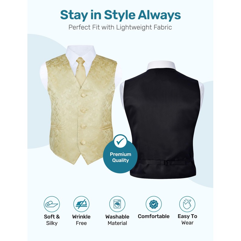 S.H. Churchill & Co. Boys 4 Piece Formal Paisley Vest
