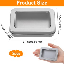 2 Pcs Cotton Swab Holder For Travel Q Tips With Case Dustproof Lid Empty Metal Cotton Ball Holder Portable Small Dental Travel Floss Picks Case For Swabs Hair Ties Floss Silver