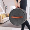 DYOUen Hat Boxes Hat Storage Box Felt Round Hat Box