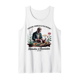 4th Of July Colonial Apothecary Herbal Remedies Patriotic Tank Top
