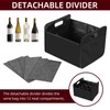 LITLANDSTAR 12 Bottle Wine Carrier, Collapsible Wine Bottle Storage Box