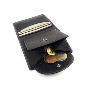 Lemasi Mini Nappa Leather Wallet with RFID Protection - Compact, Genuine Leather, 5 Card Slots, Coin Pocket with Chip Compartment, Slim Men's & Women's Wallet