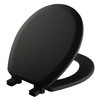 Mayfair Cameron Black Toilet Seat, Non Slip Heavy Duty Wood,