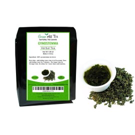 Green Hill Jiaogulan Loose Leaf Tea - Caffeine-Free Ginseng Variety - Pure Gynostemma Tea - Non GMO, 100% Natural 1 LB Bag