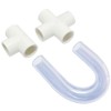 WESUA 3/4 Clear PVC U Trap Pipe Fitting Connector for