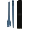 Edge Chopsticks & Case Spoon Combination Set, Blue 73341