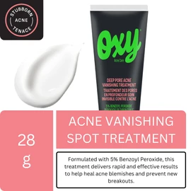 OXY Oxy Deep Pore Acne Vanishing Treatment - 5% Benzoyl Peroxide – Stubborn Acne Control - Helps Treat, and Prevent Breakouts – Allows Skin to Heal - Dermatologist Tested