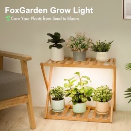 FOXGARDEN® Grow Light Strip, Bamboo Full Spectrum Plant Grow Light for Indoor Plants, 96 LED Bright Grow Lamp with Auto On/Off Timer 4/8/12H, 4 Dimmable Brightness, 1 Strip with 1 Controller