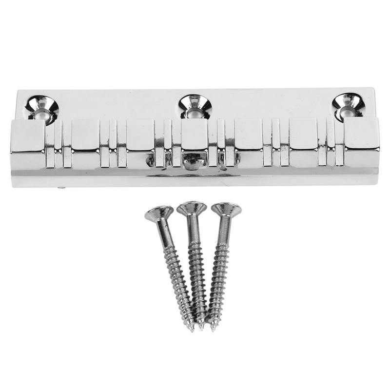 12 String Saddle Tailpiece Metal Chrome Color Saddle Bridge Top