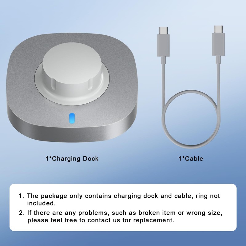 ZOOROO Charger Compatible with Aura-Ring 4 Size 7, Fast Charging