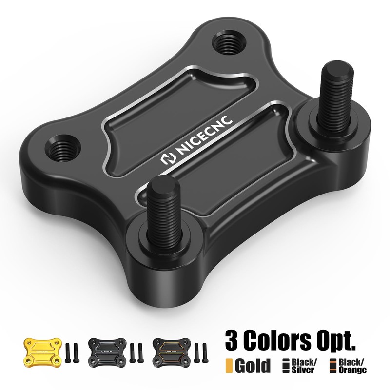 NICECNC Handlebar Riser Pull Back Plate Aluminium Black Handlebar Displacement