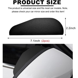 Wevdn - 2 piezas de visera de lluvia para espejo retrovisor, PVC impermeable, protector de visera de lluvia para espejo retrovisor exterior, cubierta de ceja de espejo lateral a prueba de lluvia para