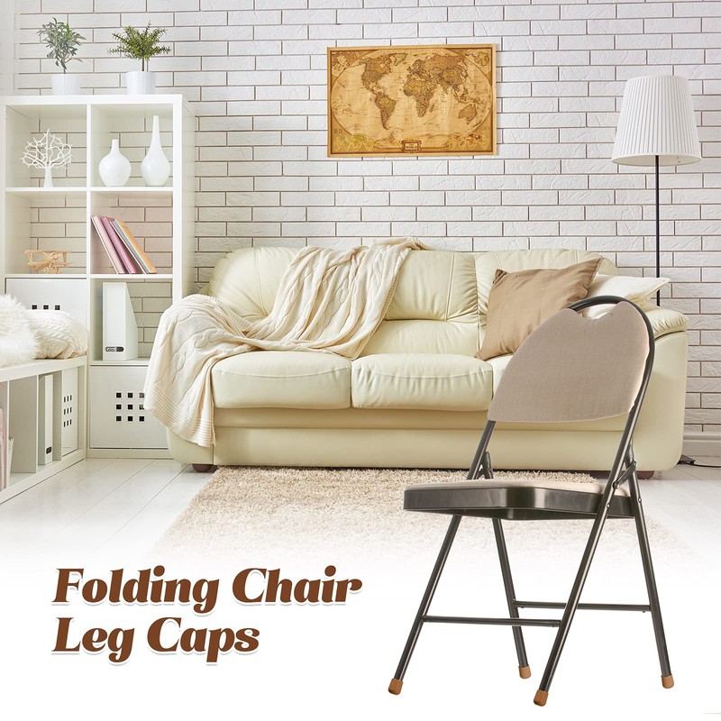 Jetec 144 Pieces 7/8 Inch Folding Chair Leg Caps Heavy