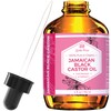 Leven Rose Jamaican Black Castor Seed Oil - 100% Natural, Pure Organic Serum for Hair Growth, Scalp Oil Treatment, and Skin Soothing - 4 oz