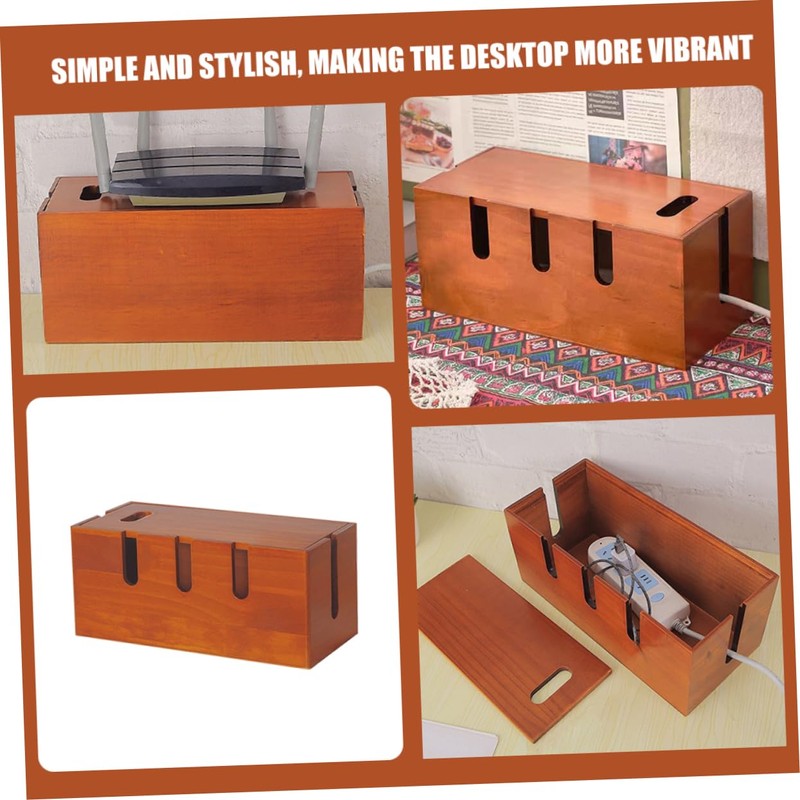 Operitacx Cable Management Organizer Box Stylish Desk Cord Concealer for