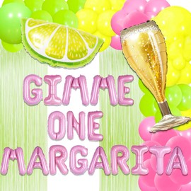 JeVenis Pink Margarita Party Decorations Margarita Theme Party Big Birthday Balloons