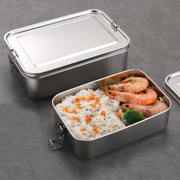 Ulsam 304 Stainless Steel Lunch Boxes, 850ml Bento Box with