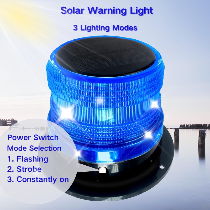 Cloud Fire Solar Strobe Light for Boat Yacht, Led Anchor