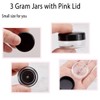 3 Gram Sample Containers with Lids, 25 Pack Mini Cosmetic